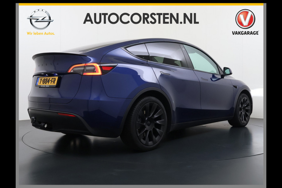 Tesla Model Y RWD 300PK LFP Accu Trekhaak Spoiler 20"lm Warmtepomp Leer PanoDak Navi Premium-Audio Ecc Adap.Cruise Camera's Traffic-Aware-Cruise+Sturen  AI FSD-3 Computer SOH 92% Stuur+Stoelverwarming Led Traffic-Aware Cruise Control Toybox Elek.Achterklep 1.600KG Trekgewicht 1e Eigenaar Origineel Nederlandse Auto