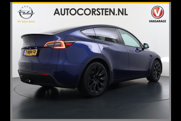 Tesla Model Y RWD 300PK LFP Accu Trekhaak Spoiler 20"lm Warmtepomp Leer PanoDak Navi Premium-Audio Ecc Adap.Cruise Camera's Traffic-Aware-Cruise+Sturen  AI FSD-3 Computer SOH 92% Stuur+Stoelverwarming Led Traffic-Aware Cruise Control Toybox Elek.Achterklep 1.600KG Trekgewicht 1e Eigenaar Origineel Nederlandse Auto