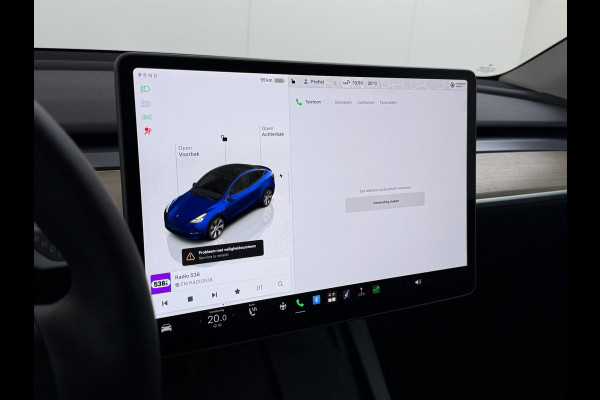 Tesla Model Y RWD 300PK LFP Accu Trekhaak Spoiler 20"lm Warmtepomp Leer PanoDak Navi Premium-Audio Ecc Adap.Cruise Camera's Traffic-Aware-Cruise+Sturen  AI FSD-3 Computer SOH 92% Stuur+Stoelverwarming Led Traffic-Aware Cruise Control Toybox Elek.Achterklep 1.600KG Trekgewicht 1e Eigenaar Origineel Nederlandse Auto