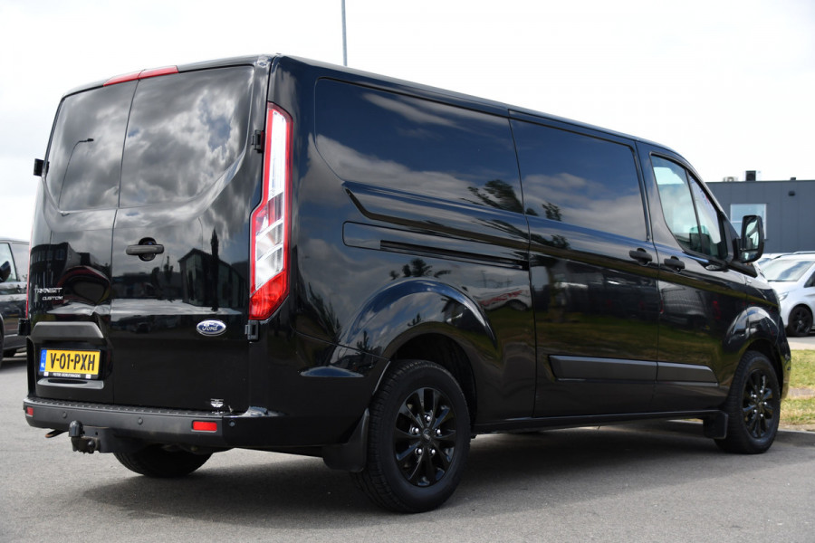 Ford Transit Custom 300 2.0 TDCI L2H1 Black Edition MARGE, Cruise, Carplay, LED, Sensoren, 130pk, Automaat, Multimedia, Sensoren, Uniek!