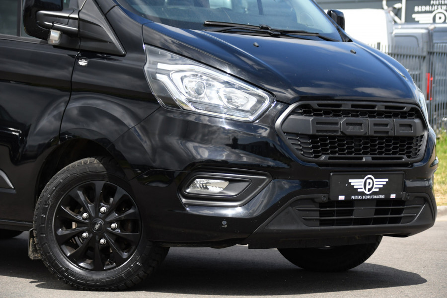 Ford Transit Custom 300 2.0 TDCI L2H1 Black Edition MARGE, Cruise, Carplay, LED, Sensoren, 130pk, Automaat, Multimedia, Sensoren, Uniek!