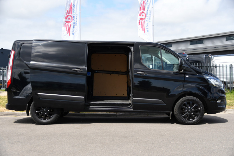 Ford Transit Custom 300 2.0 TDCI L2H1 Black Edition MARGE, Cruise, Carplay, LED, Sensoren, 130pk, Automaat, Multimedia, Sensoren, Uniek!
