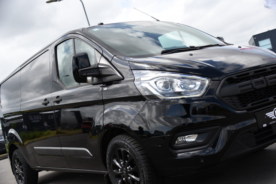 Ford Transit Custom 300 2.0 TDCI L2H1 Black Edition MARGE, Cruise, Carplay, LED, Sensoren, 130pk, Automaat, Multimedia, Sensoren, Uniek!