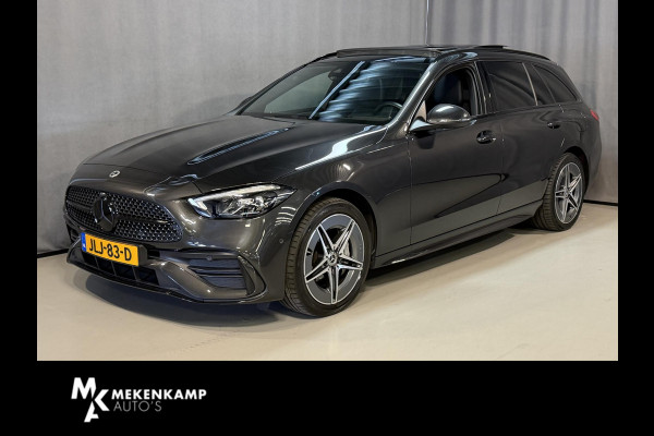 Mercedes-Benz C-Klasse Estate 300 e AMG Line 18"/Panoramadak/Trekhaak/LED/Stoelverwarming/Sfeerverlichting/Elektrische klep/Apple Carplay & Android Auto