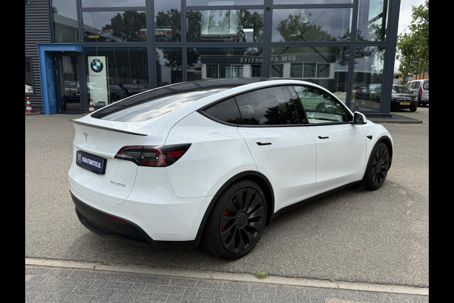 Tesla Model Y Performance AWD 75 kWh 21 INCH TURBINE VELGEN | TESLA GARANTIE T/M 01-2028 OF 80.000 KM | ACCU & AANDRIJFLIJN GARANTIE T/M 01-2032 OF 192.000 KM | ALL IN RIJKLAAR PRIJS |