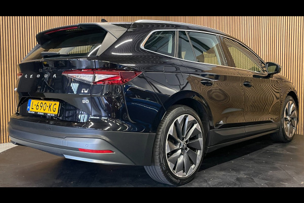 Škoda ENYAQ iV 80|88% SOH|GROTE ACCU|ACC|1/2 LEDER|STUUR+STOELVERW V+A|ANDROID/CARPLAY|CAMERA|NAVI|NAP|NL-AUTO|INCL. BTW|1e EIG|