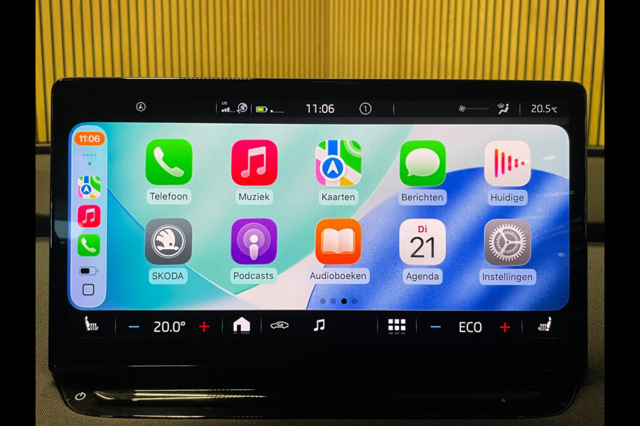 Škoda ENYAQ iV 80|88% SOH|GROTE ACCU|ACC|1/2 LEDER|STUUR+STOELVERW V+A|ANDROID/CARPLAY|CAMERA|NAVI|NAP|NL-AUTO|INCL. BTW|1e EIG|