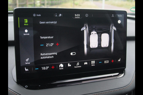 Škoda ENYAQ iV 80 First Edition | Camera | Trekhaak | Leer | Warmtepomp | Sfeerverlichting | Apple Carplay |