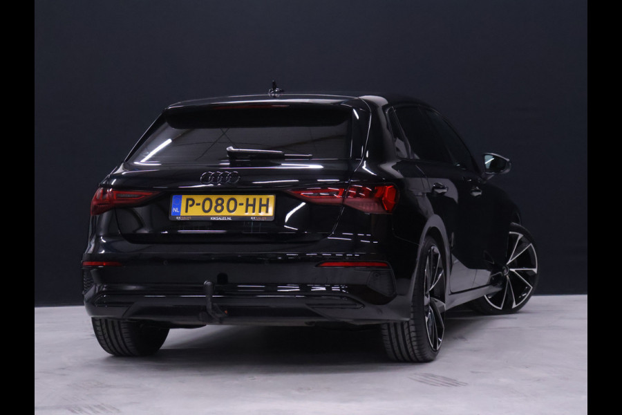 Audi A3 Sportback 35 TFSI Sport Black Edition [ADAPTIVE CRUISE, BANG & OLUFSEN, HEAD-UP, APPLE CARPLAY, TREKHAAK AFNEEMBAAR, ANDROID, MEMORY SEATS, STOELVERWARMING, VOL LEDER, PDC V+A, CLIMATE, NIEUWSTAAT]