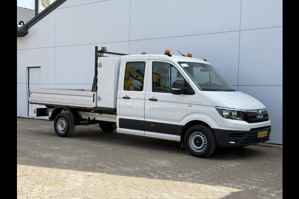 MAN TGE 3.140 2.0 TDI Automaat Open Laadbak Dubbele cabine 6-persoons Airco Trekhaak Navigatie Carplay Pritische Pickup Open Box
