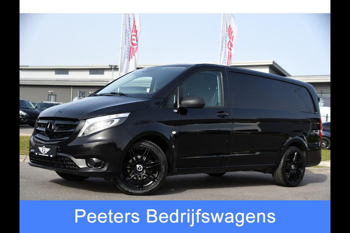 Mercedes-Benz Vito 116 CDI L2 Black Edition Camera, Cruise, LED, 164pk, Trekhaak, Leder, Multimedia, Automaat, Sensoren, Uniek!