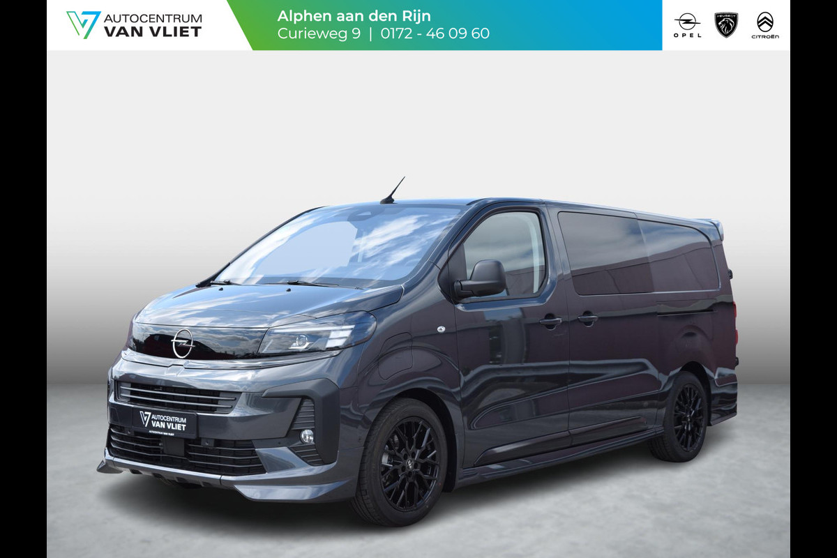 Opel Vivaro-e Dubbele Cabine 75kWh | STX Sport | Mooiste  bus van NL (!) | Lederen bekleding | Spoilerpakket | 18 inch Lichtmetalen velgen | Dynamic Comfort NAV Pakket | Winterpakket | 2x schuifdeur | Betimmering | Comfortstoelen |