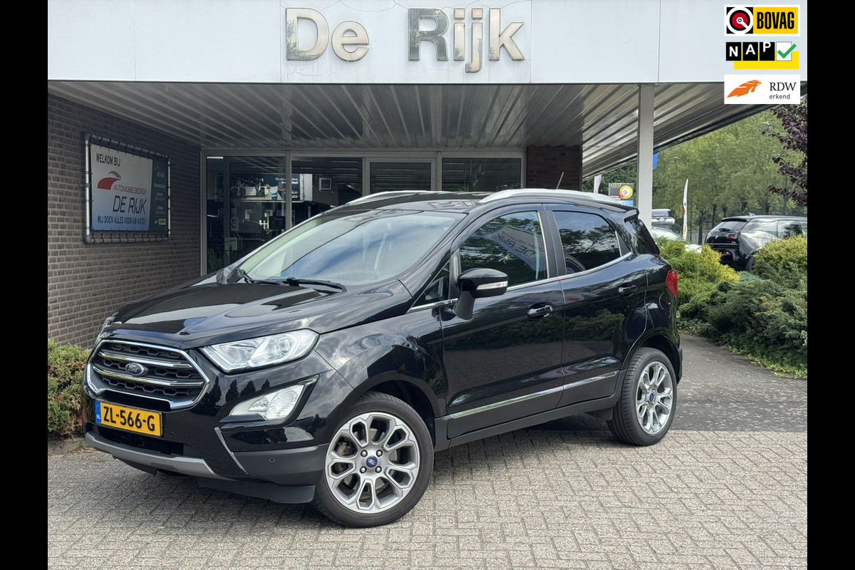 Ford EcoSport 1.0 EcoBoost Titanium | Navi, Carplay/Android, Camera, Stoel+Stuurverw., Sfeerverl., Keyless | Dealeroh. | 1e Eig. |