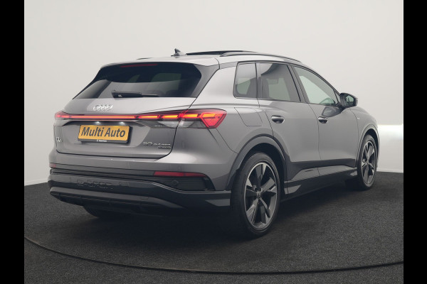 Audi Q4 e-tron 50 quattro S Line 82 kWh 299pk Dealer O.H | Trekhaak Af Fabriek | Panodak | Adaptive Cruise | Camera | Lederen Sportstoelen Memory & Verwarmd | Matrix LED | BLIS | Keyless | Navigatie | Virtual | DAB | 20"L.M |