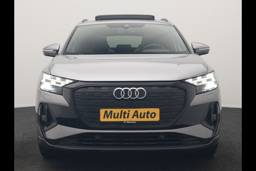 Audi Q4 e-tron 50 quattro S Line 82 kWh 299pk Dealer O.H | Trekhaak Af Fabriek | Panodak | Adaptive Cruise | Camera | Lederen Sportstoelen Memory & Verwarmd | Matrix LED | BLIS | Keyless | Navigatie | Virtual | DAB | 20"L.M |
