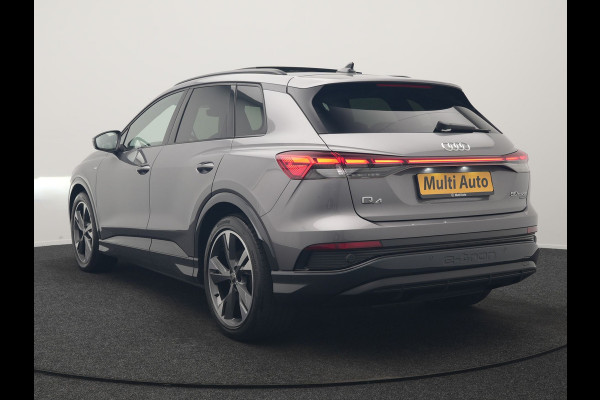 Audi Q4 e-tron 50 quattro S Line 82 kWh 299pk Dealer O.H | Trekhaak Af Fabriek | Panodak | Adaptive Cruise | Camera | Lederen Sportstoelen Memory & Verwarmd | Matrix LED | BLIS | Keyless | Navigatie | Virtual | DAB | 20"L.M |