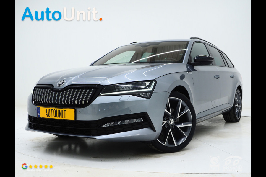 Škoda Superb Combi 1.4 TSI iV Sportline | Leder/Alcantara | Trekhaak | Carbon | 360 | Memory | Keyless | Adaptive Cruise