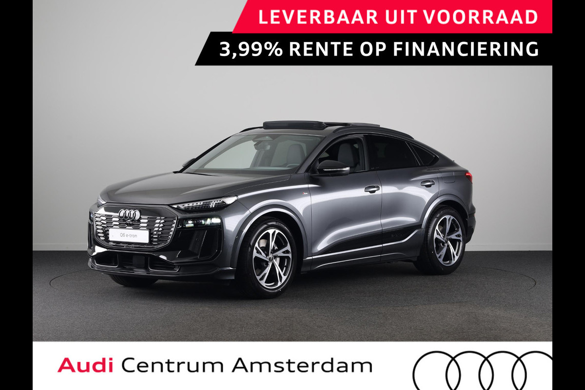 Audi Q6 Sportback e-tron S edition 83Kwh 252 pk | Adaptive air suspension | Glazen panoramadak | Stoelverwarming voorin en achterin | Stuurverwarming |