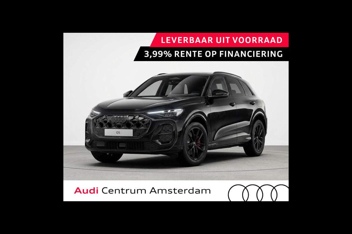 Audi Q5 S edition Competition e-hybrid 367 pk | Panorama-glasdak | Trekhaak, elektr. wegklapbaar | MMI bijrijdersdisplay | Geheugen bestuurdersstoel |