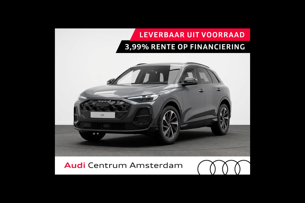 Audi Q5 S edition Competition e-hybrid 367 pk | B&O sound system | Glazen panoramadak | MMI Bijrijdersdisplay | Trekhaak elektrisch wegklapbaar |