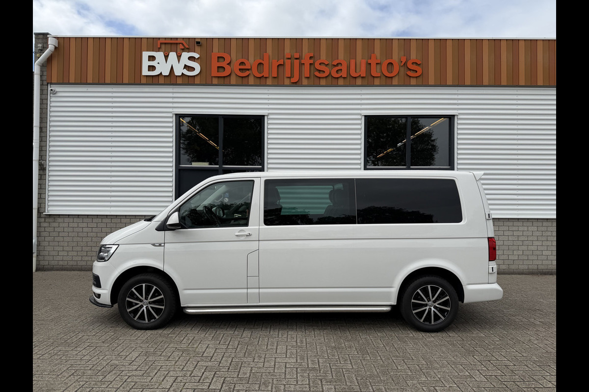 Volkswagen Transporter 2.0 TDI 150pk DSG automaat L2H1 DC 5 persoons Highline / vaste prijs rijklaar € 32.950 ex btw / lease vanaf € 538 / leer / cruise / airco / trekhaak 2500 kg / navigatie / euro 6 / bpm vrij !
