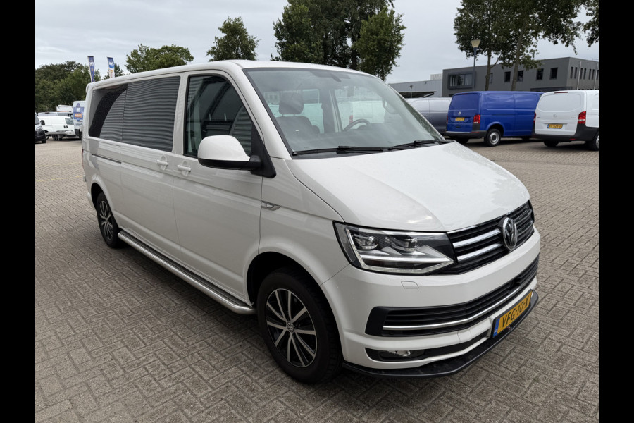 Volkswagen Transporter 2.0 TDI 150pk DSG automaat L2H1 DC 5 persoons Highline / vaste prijs rijklaar € 32.950 ex btw / lease vanaf € 538 / leer / cruise / airco / trekhaak 2500 kg / navigatie / euro 6 / bpm vrij !