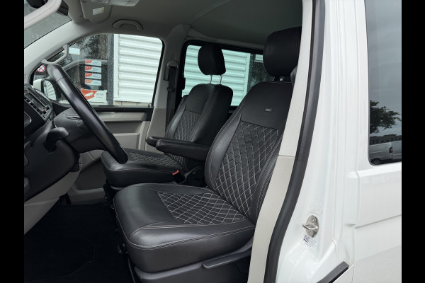 Volkswagen Transporter 2.0 TDI 150pk DSG automaat L2H1 DC 5 persoons Highline / vaste prijs rijklaar € 32.950 ex btw / lease vanaf € 538 / leer / cruise / airco / trekhaak 2500 kg / navigatie / euro 6 / bpm vrij !