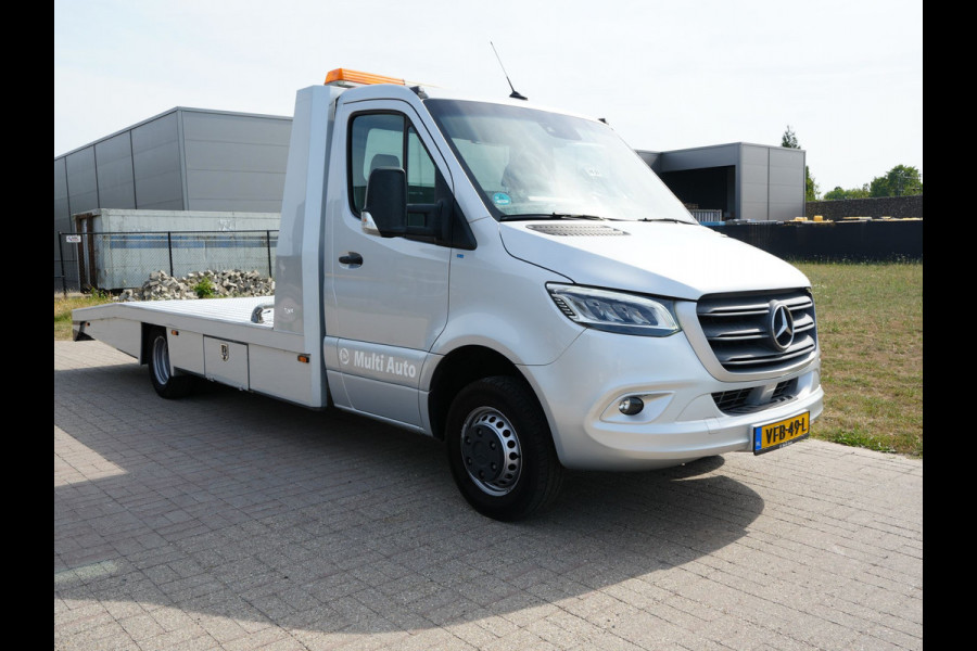 Mercedes-Benz Sprinter Oprijwagen 516 2.2 CDI L3 EURO VI-D TIJHOF opbouw | Luchtvering | Apple Carplay | Tachograaf | Trekhaak | Ingebouwde Startkabels | Navigatie | DAB |