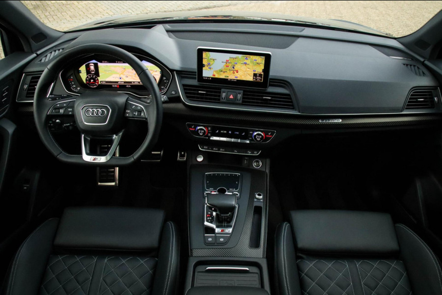 Audi Q5 3.0TFSI SQ5 Quattro S-Line 354pk Automaat! 1e Eig|DLR|Luchtvering|Kuipstoelen|Panoramadak|Virtual Cockpit|Black|Carbon|22