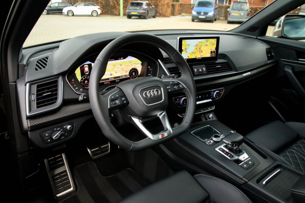 Audi Q5 3.0TFSI SQ5 Quattro S-Line 354pk Automaat! 1e Eig|DLR|Luchtvering|Kuipstoelen|Panoramadak|Virtual Cockpit|Black|Carbon|22