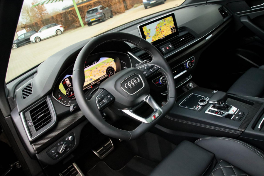 Audi Q5 3.0TFSI SQ5 Quattro S-Line 354pk Automaat! 1e Eig|DLR|Luchtvering|Kuipstoelen|Panoramadak|Virtual Cockpit|Black|Carbon|22