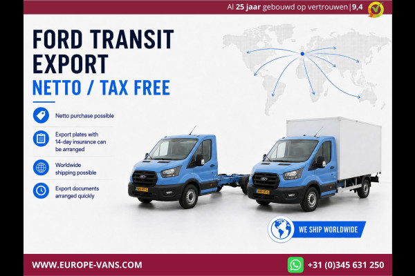 Ford Transit 350 2.0 TDCI 130pk E6 Bakwagen met achterdeuren 2-Persoons 12-2020