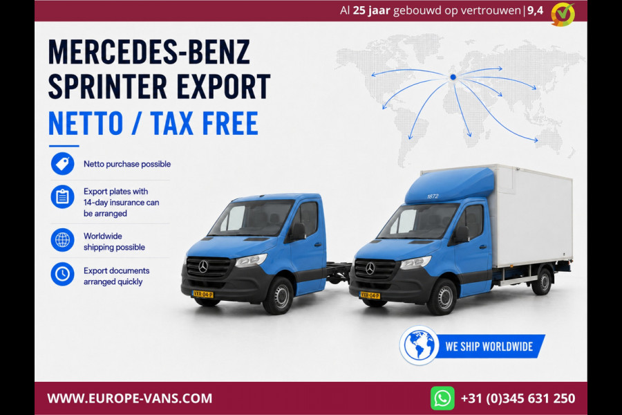 Mercedes-Benz Sprinter 311 CDI 115pk E6 RWD Bakwagen met achterdeuren 2-Persoons 06-2021