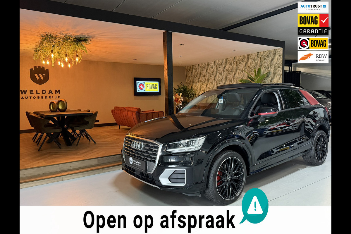 Audi Q2 2.0 TFSI Quattro Sport|Black on Black|Carplay|Groot Navi|B&O|Pano|Virtual Cockpit|Dodehoek|Afn. Trekhaak|Keyless|Rijklaar