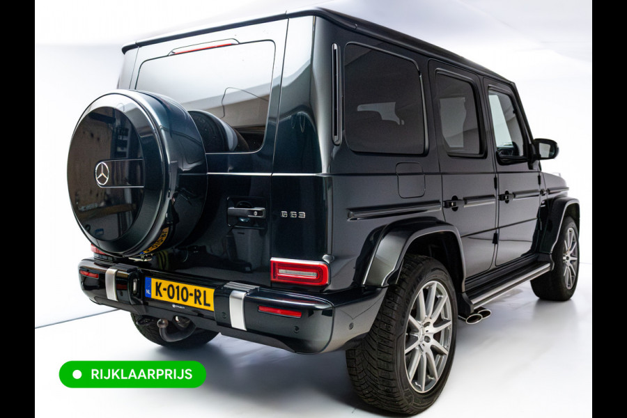 Mercedes-Benz G-Klasse 63 AMG Premium Plus | Elektrisch glazen schuif-/kanteldak | Burmester | Stoelverw. & koeling | Memory stoelen | Adaptieve cruise Trekhaak, Treeplanken, Alcantara hemel, 360 Camera, Burmester High End, Massagestoelen, NL auto