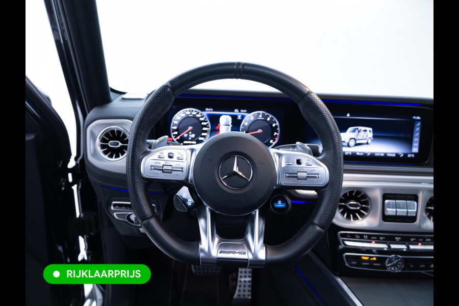 Mercedes-Benz G-Klasse 63 AMG Premium Plus | Elektrisch glazen schuif-/kanteldak | Burmester | Stoelverw. & koeling | Memory stoelen | Adaptieve cruise Trekhaak, Treeplanken, Alcantara hemel, 360 Camera, Burmester High End, Massagestoelen, NL auto