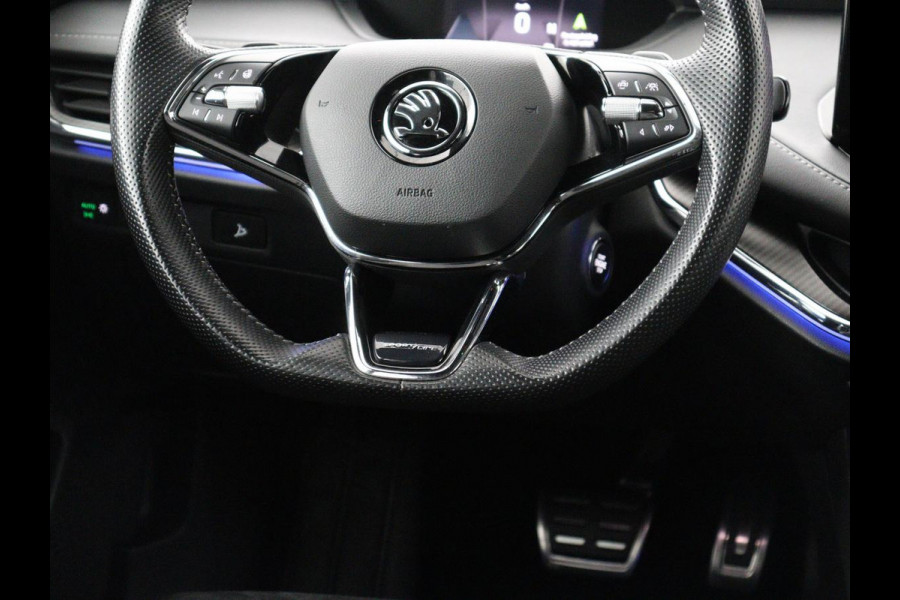 Škoda Enyaq iV 80 Sportline | SOH 92.7% | Leder/alcantara | Stuur/stoel verwarming | Camera | Park assist | Cruise control | Carplay | Sfeerverlichting | 21''