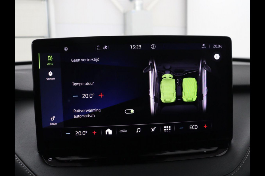 Škoda Enyaq iV 80 Sportline | SOH 92.7% | Leder/alcantara | Stuur/stoel verwarming | Camera | Park assist | Cruise control | Carplay | Sfeerverlichting | 21''
