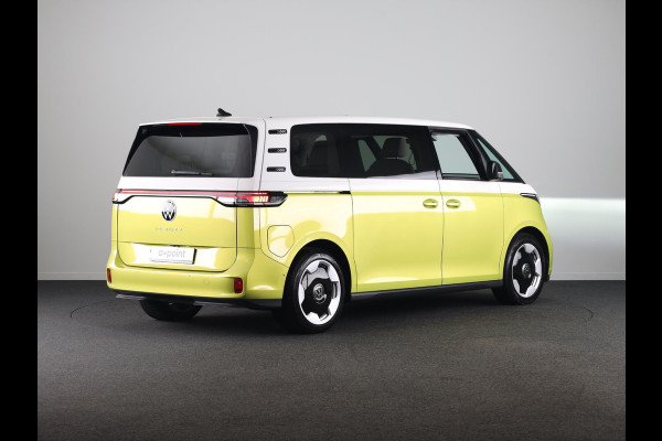 Volkswagen ID. Buzz Pro 86 kWh LWB 7p. 286 pk | SoH 96,36% |Navigatie | Panoramadak | Trekhaak (wegklapbaar) | Parkeersensoren (Park assist) | Rondomzicht camera | Elektr. schuifdeuren | Stoelverwarming |
