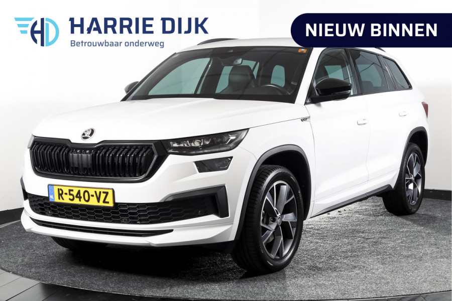 Škoda Kodiaq 1.5 TSI 150 PK Sportline Business Orig. NL | Elek. Trekhaak | Dig. Cockpit | Adapt. Cruise | Stoelverw. | PDC | Camera | NAV + App. Connect | ECC | Elek. Klep | LM 19" |
