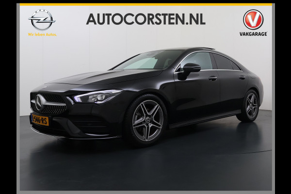 Mercedes-Benz CLA-Klasse AUT-7 AMG Business Solution Pano-dak Camera Widescreen Apple Carplay Android Auto Navi Pdc Cruise Control Stoelverwarming Privacy Glas Lmv Led DAB Licht en zichtpakket Premium pakket Dealeronderhouden 1e Eigenaar Origineel Nederlandse Auto
