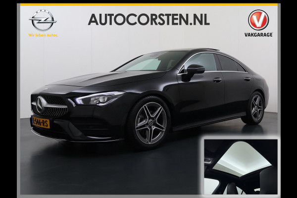 Mercedes-Benz CLA-Klasse AUT-7 AMG Business Solution Pano-dak Camera Widescreen Apple Carplay Android Auto Navi Pdc Cruise Control Stoelverwarming Privacy Glas Lmv Led DAB Licht en zichtpakket Premium pakket Dealeronderhouden 1e Eigenaar Origineel Nederlandse Auto
