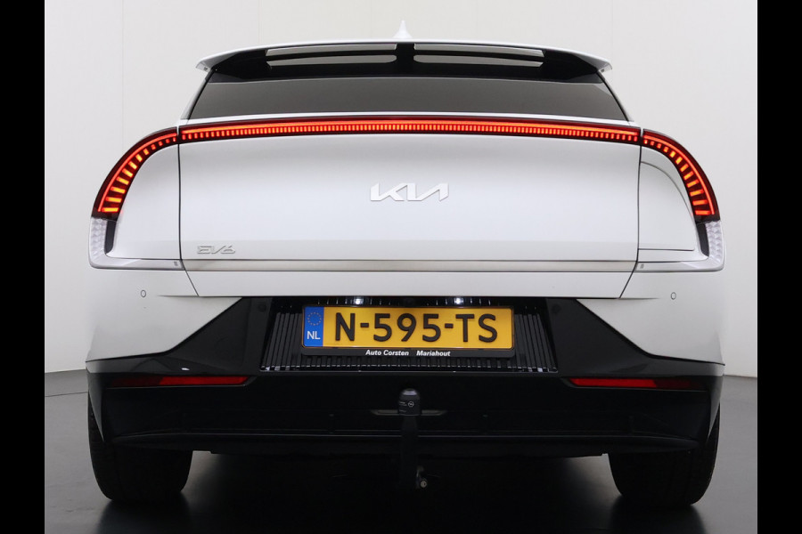 Kia Ev6 Plus Long Range 77.4kWh Trekhaak Leer+Ventilatie+Verwarming(+bank) Camera Adap.Cruise Warmtepomp Meridian®-Audio Stuur+Achterban SOH 100% Elek.Achterklep Apple Carplay Android Privacy Glas Pdc Lmv Led DAB 1.600KG Trekgewicht Dealeronderhouden