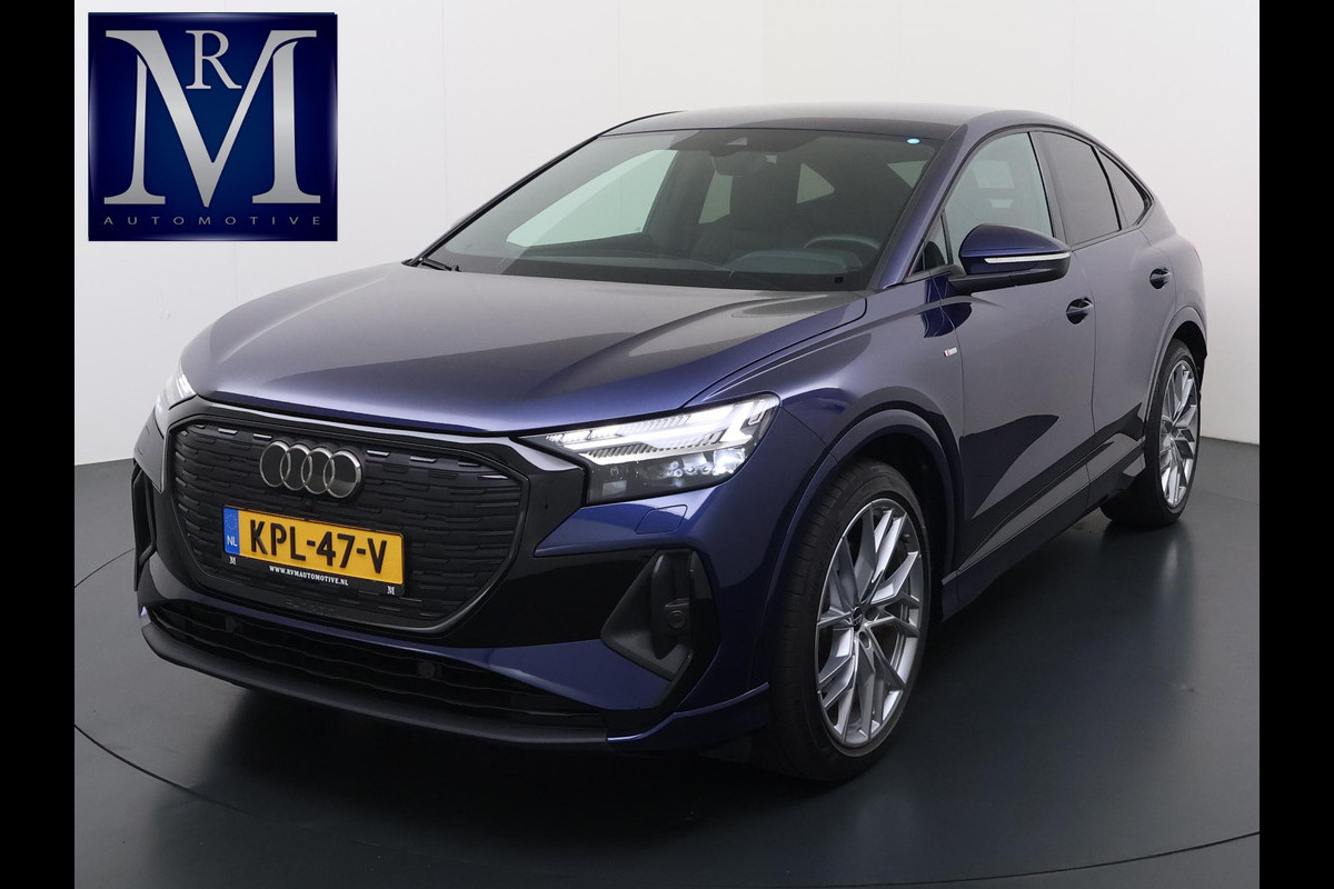 Audi Q4 Sportback e-tron 45 S Edition 82 kWh S-LINE BINNEN + BUITEN | 21 INCH!| MEM. STOEL| ACHTERUITRIJCAMERA| NAPPA LEER| DIAMOND STICHING | FABR. GARANTIE T/M 2028