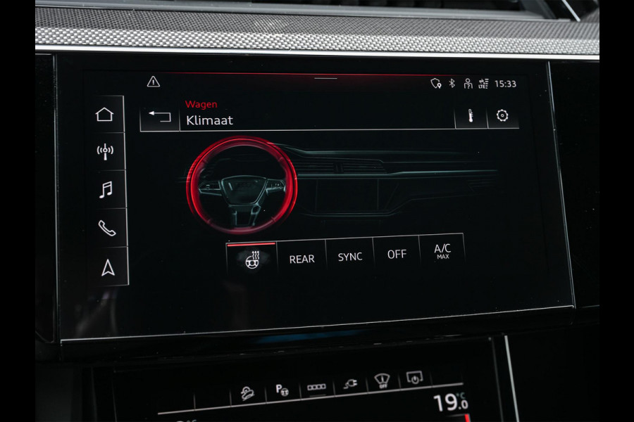 Audi Q8 Sportback e-tron S quattro SQ8 115 kWh /503PK | NL-Auto | 1ste Eigenaar | Panoramadak | B&O | HUD | 360 Camera | Carbon Interieur | Adaptive Cruise | Stoelverwarming V+A | Luchtvering | Stuurverwarming | Memory Seats | Ambiance Interieur |