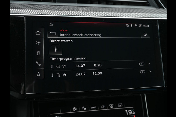 Audi Q8 Sportback e-tron S quattro SQ8 115 kWh /503PK | NL-Auto | 1ste Eigenaar | Panoramadak | B&O | HUD | 360 Camera | Carbon Interieur | Adaptive Cruise | Stoelverwarming V+A | Luchtvering | Stuurverwarming | Memory Seats | Ambiance Interieur |