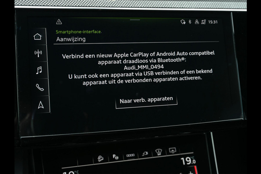 Audi Q8 Sportback e-tron S quattro SQ8 115 kWh /503PK | NL-Auto | 1ste Eigenaar | Panoramadak | B&O | HUD | 360 Camera | Carbon Interieur | Adaptive Cruise | Stoelverwarming V+A | Luchtvering | Stuurverwarming | Memory Seats | Ambiance Interieur |