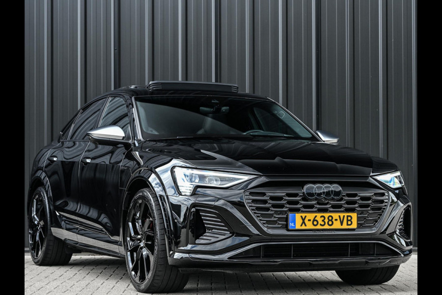 Audi Q8 Sportback e-tron S quattro SQ8 115 kWh /503PK | NL-Auto | 1ste Eigenaar | Panoramadak | B&O | HUD | 360 Camera | Carbon Interieur | Adaptive Cruise | Stoelverwarming V+A | Luchtvering | Stuurverwarming | Memory Seats | Ambiance Interieur |