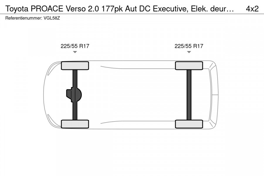 Toyota ProAce Verso 2.0 177pk Aut DC Executive, Elek. deuren, Massage stoelen, Panodak