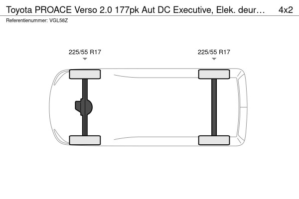 Toyota ProAce Verso 2.0 177pk Aut DC Executive, Elek. deuren, Massage stoelen, Panodak